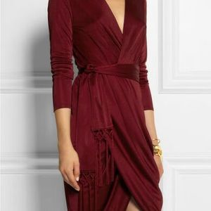 ALTUZARRA for Target Womens Red Satin Wrap Dress w Scarf